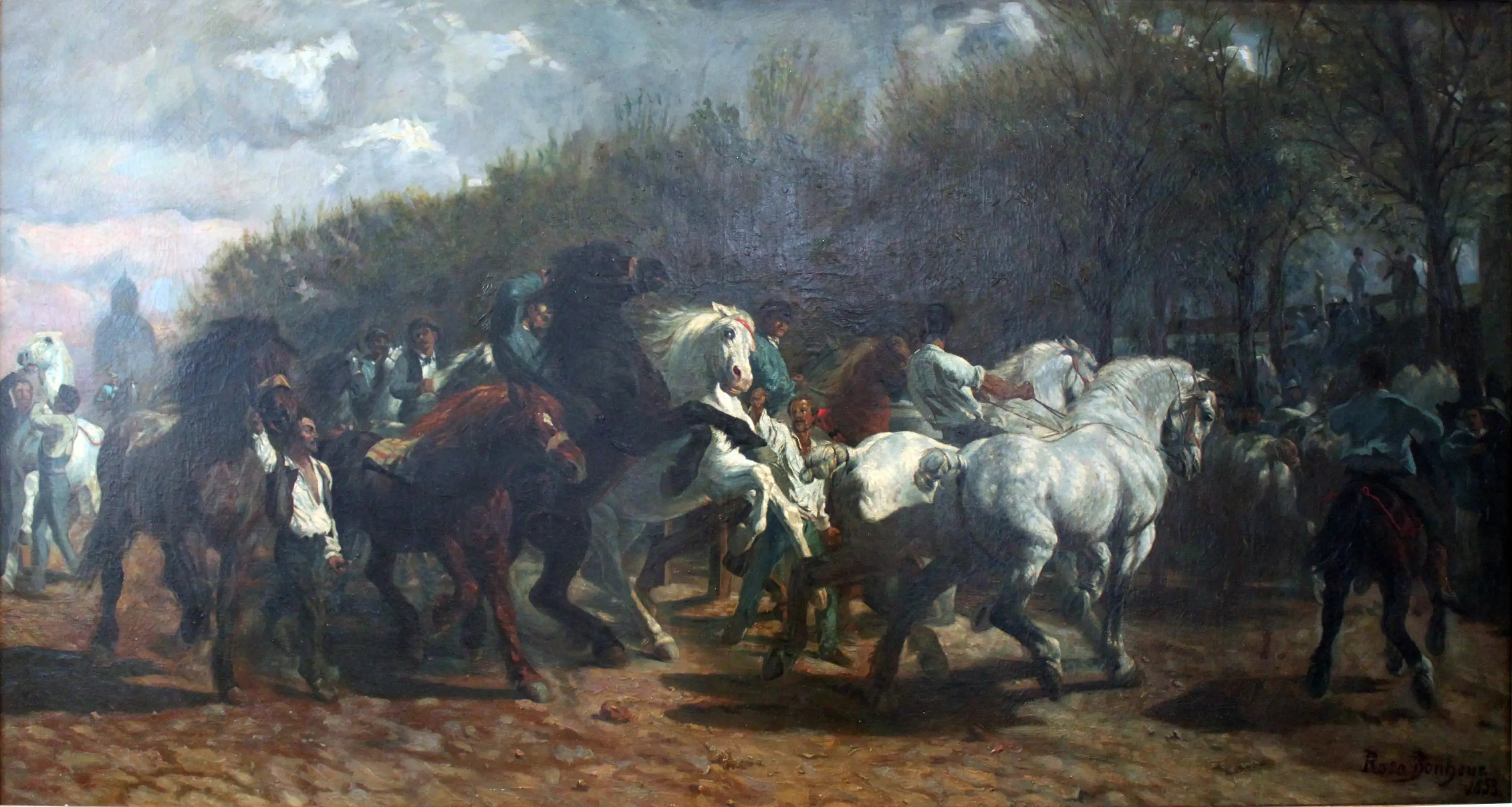 Le marché aux chevaux - Rosa Bonheur image 1 tableau peint à l’huile sur toile
