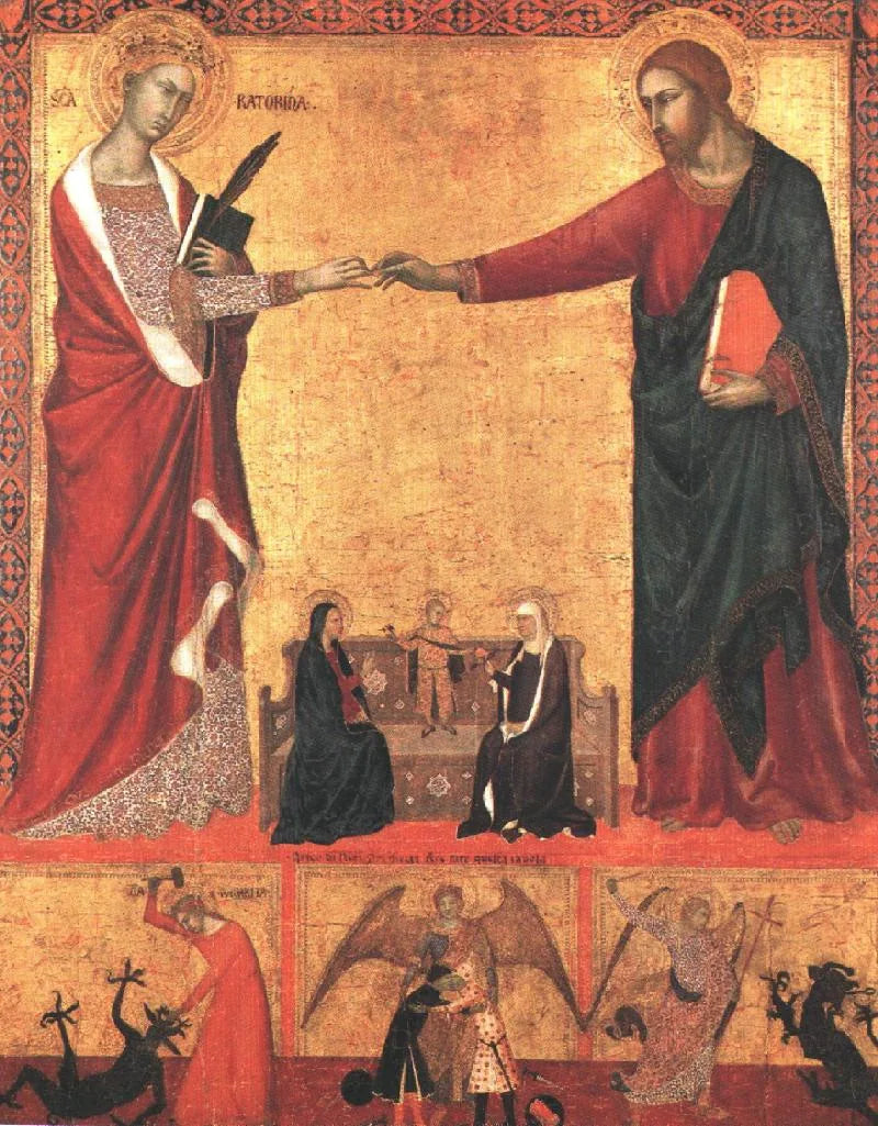 การสมรสลึกลับของนักบุญ Catherine - Barna da Siena