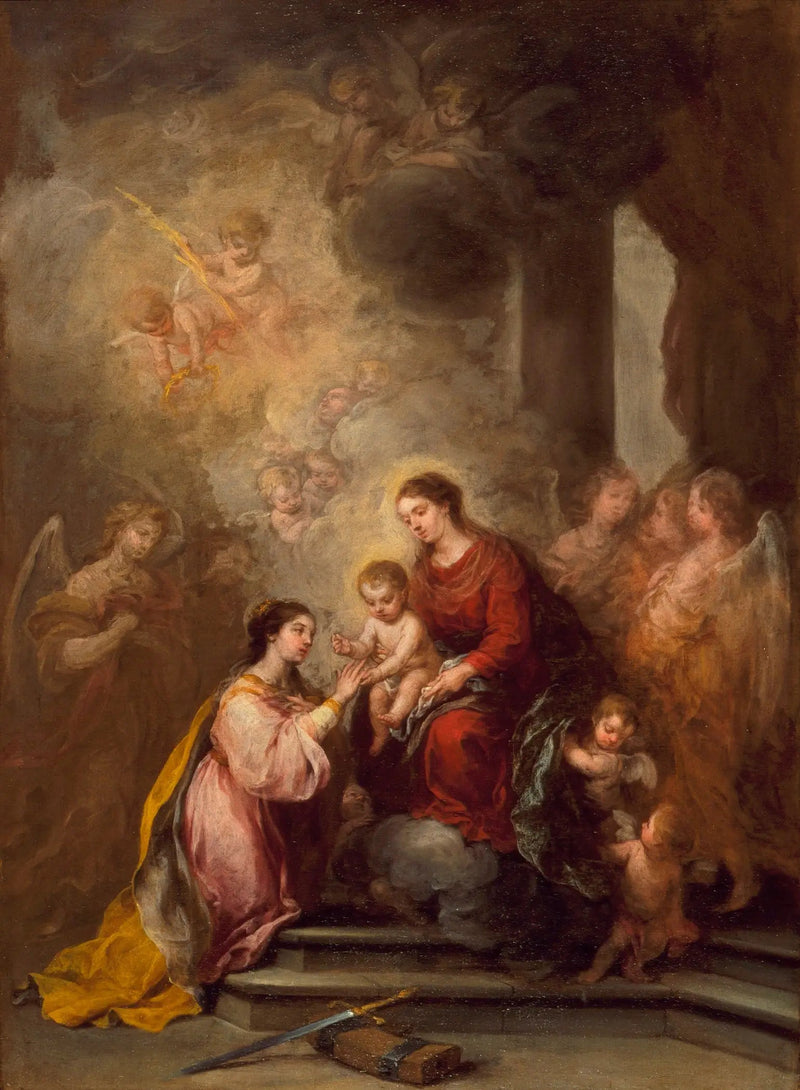 การสมรสลึกลับของนักบุญ Catherine - Bartolomé Esteban Murillo