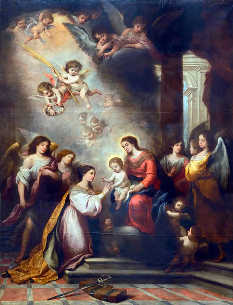 งานแต่งงานลึกลับของนักบุญแคทเธอรีน - บาร์โทโลเม́ Esteban Murillo