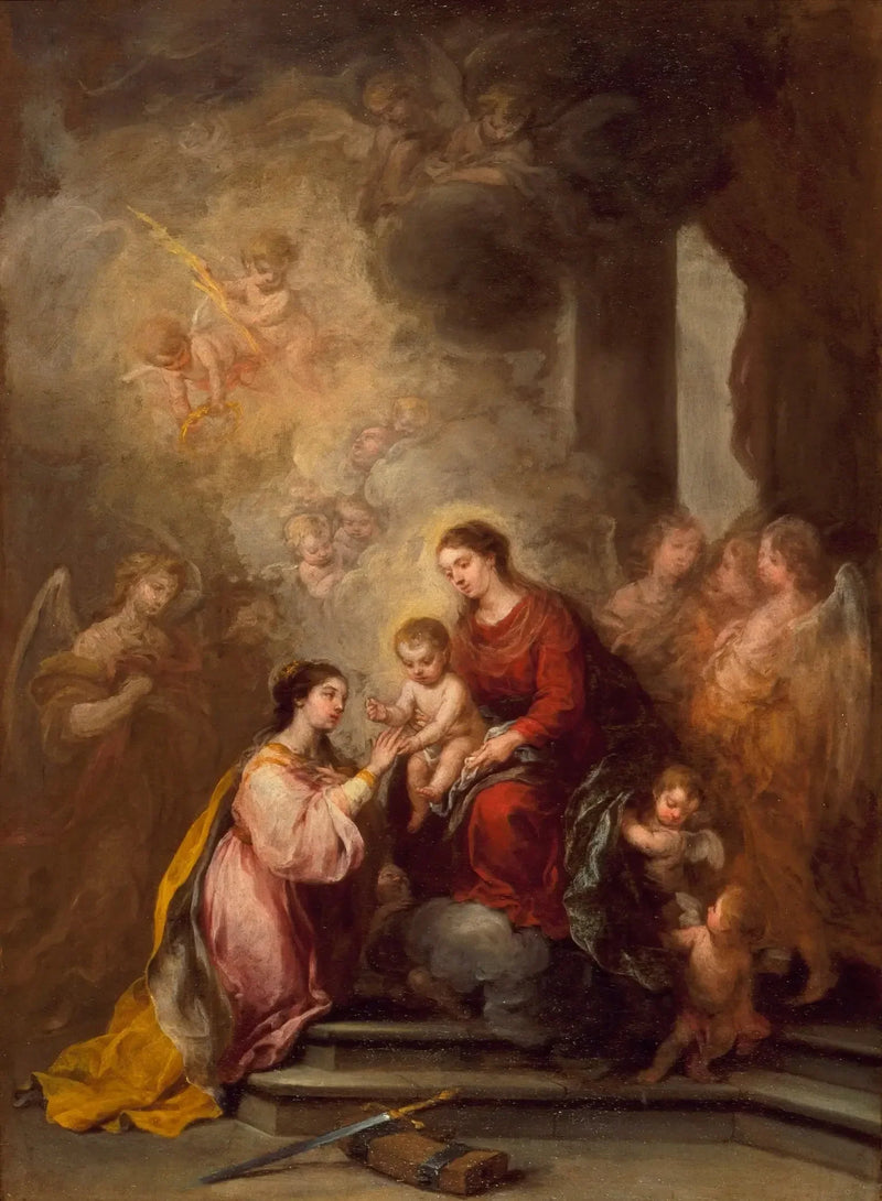 การสมรสลึกลับของนักบุญ Catherine - Bartolomé Esteban Murillo