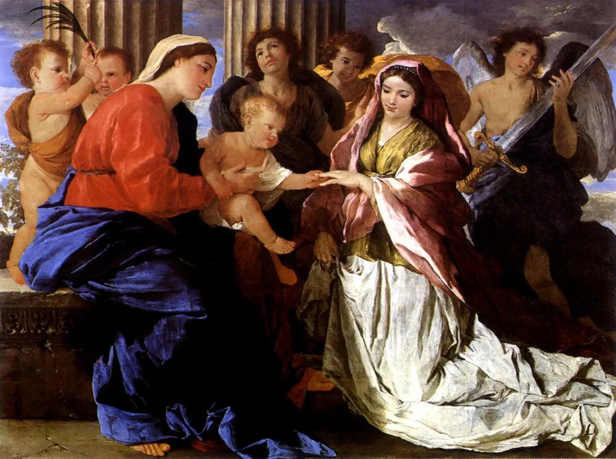 งานแต่งงานลึกลับของนักบุญแคทเธอรีน - Nicolas Poussin