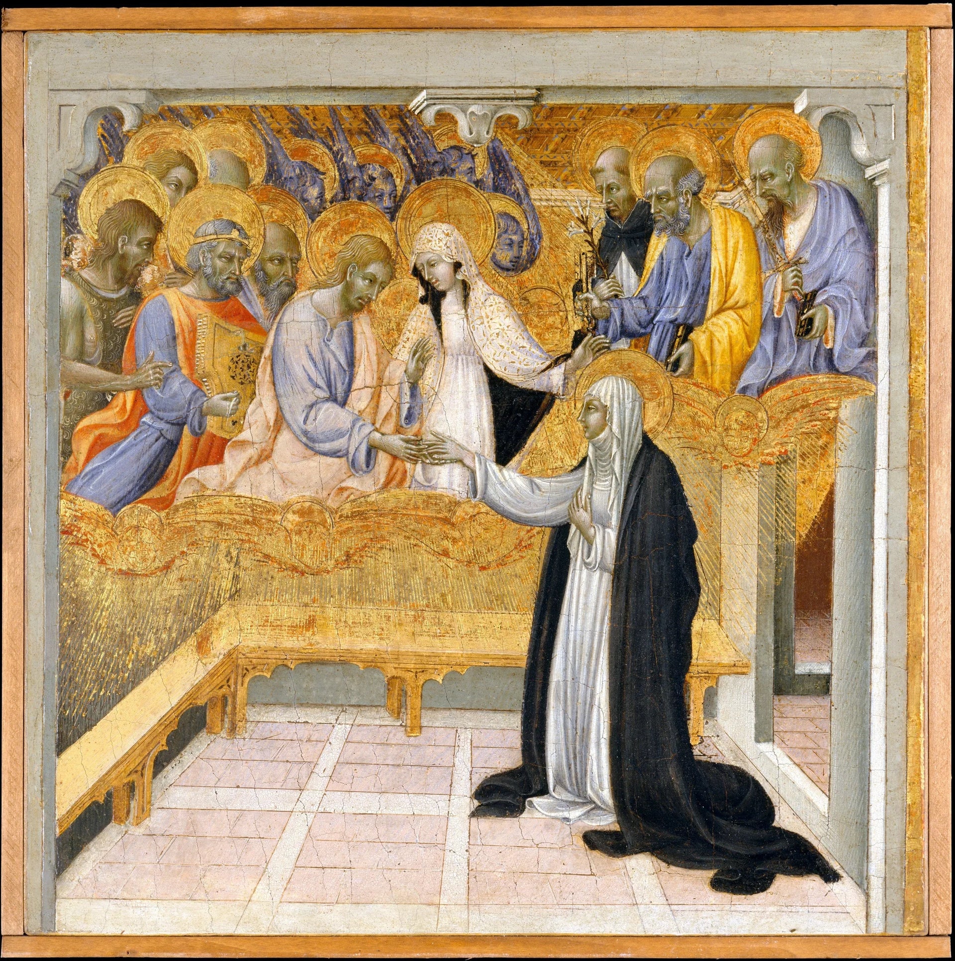 Le Mariage mystique de Sainte Catherine de Sienne - Giovanni di Paolo image 1 reproduction de peinture à l’huile