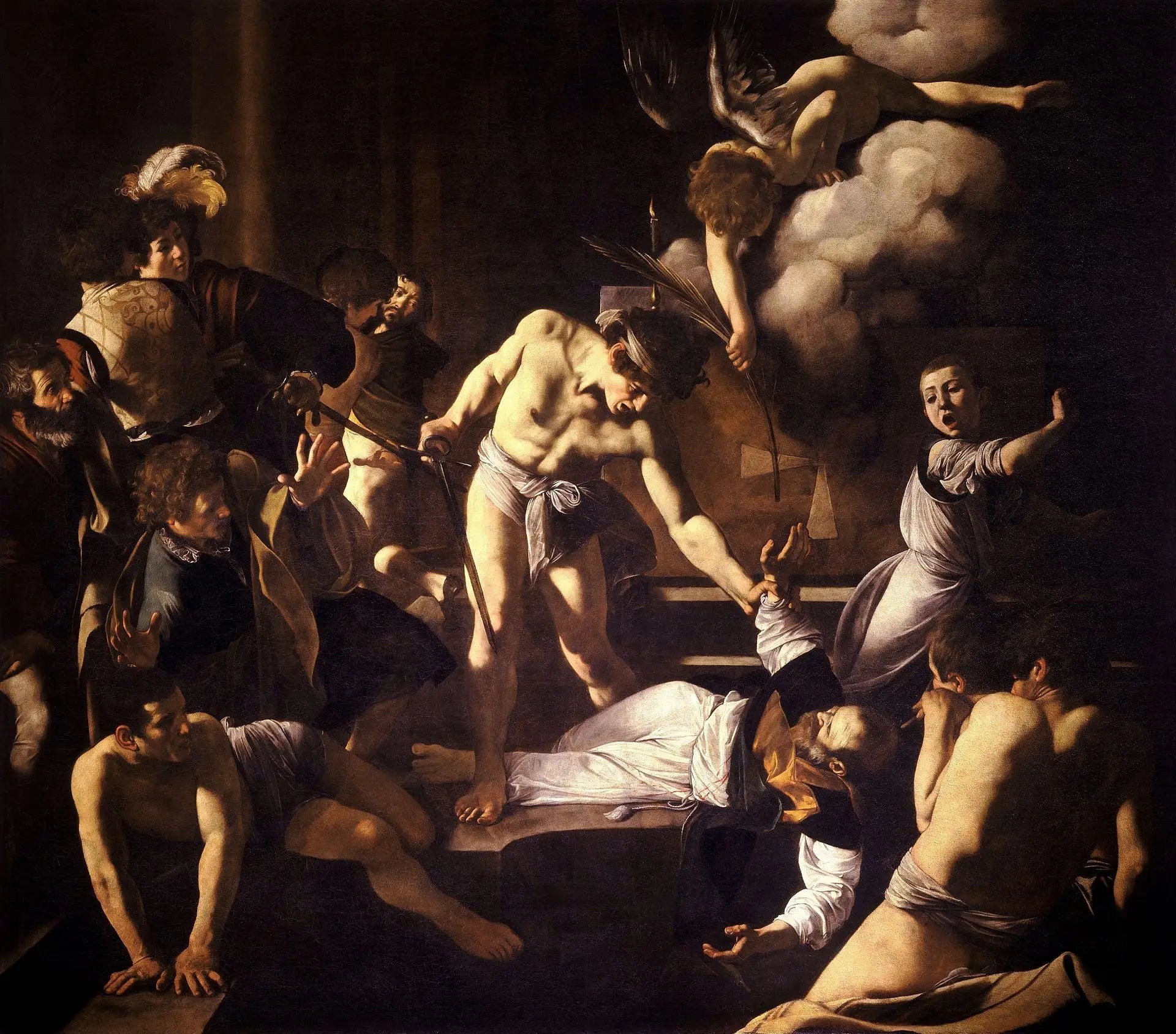 Le martyre de saint Matthieu - Le Caravage image 1 copie peinte à la main à l’huile