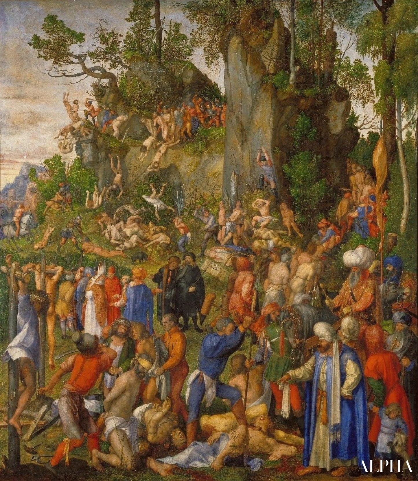 Le martyre des dix mille - Albrecht Dürer - Reproductions de tableaux et peintures haut de gamme