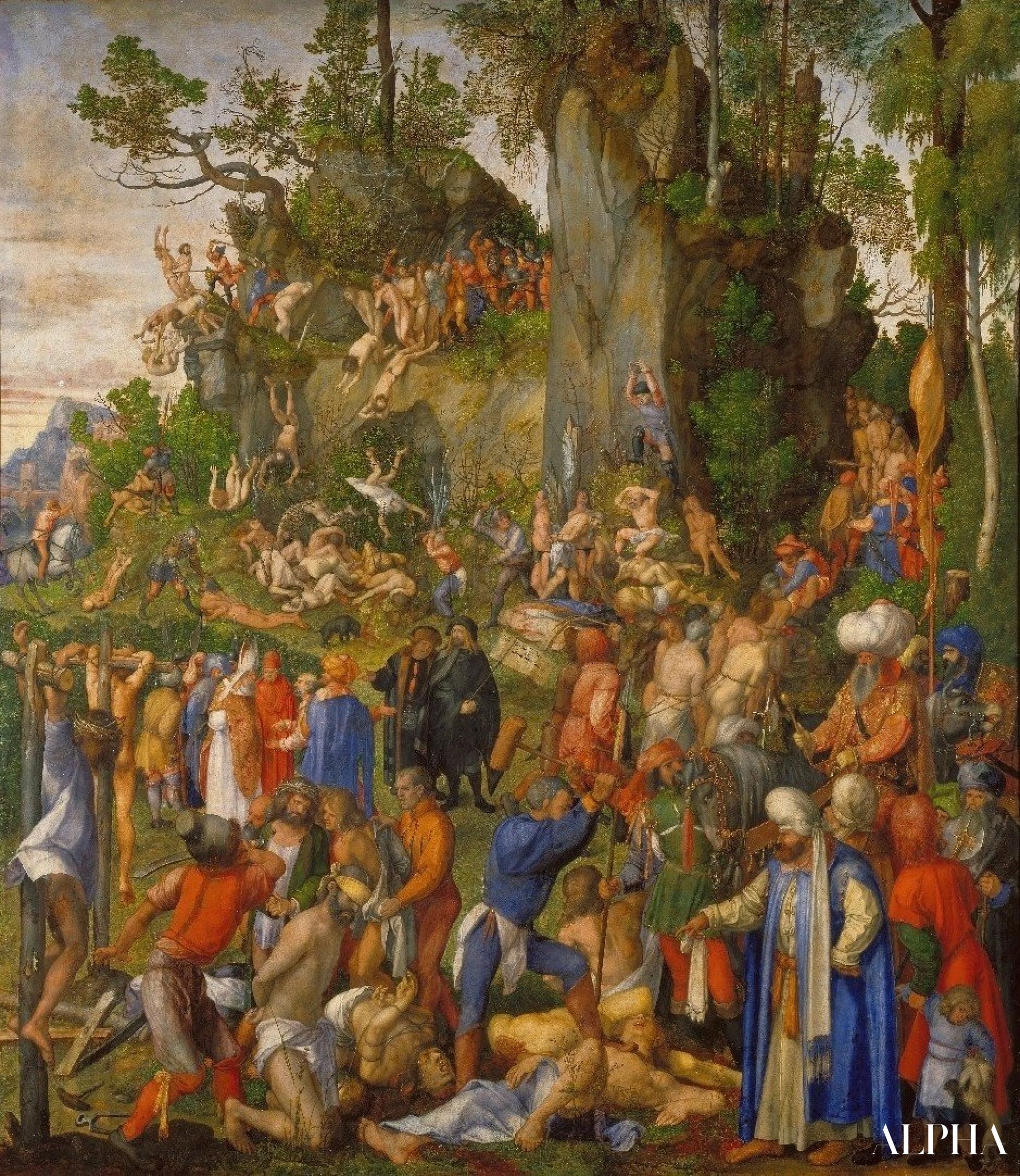 Le martyre des dix mille - Albrecht Dürer - Reproductions de tableaux et peintures haut de gamme