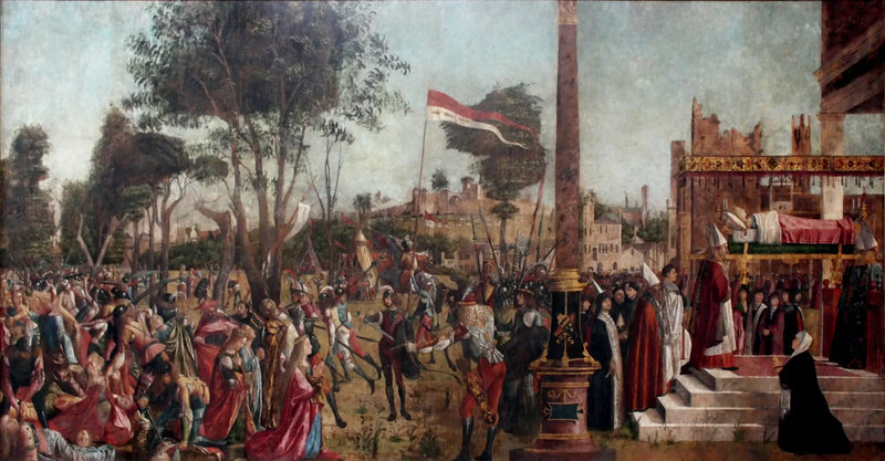 การทรมานของนักแสวงบุญและพิธีศพของนักบุญอูร์ซูลา - Vittore Carpaccio