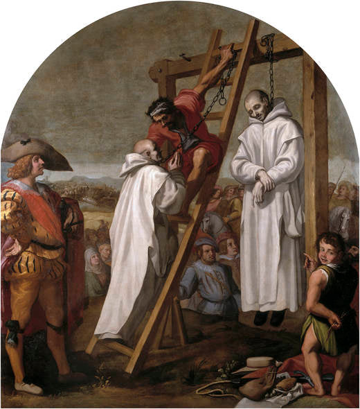 Le martyre des pères John Rochester et James Walworth - Vincenzo Carducci image 1 reproduction de peinture à l’huile