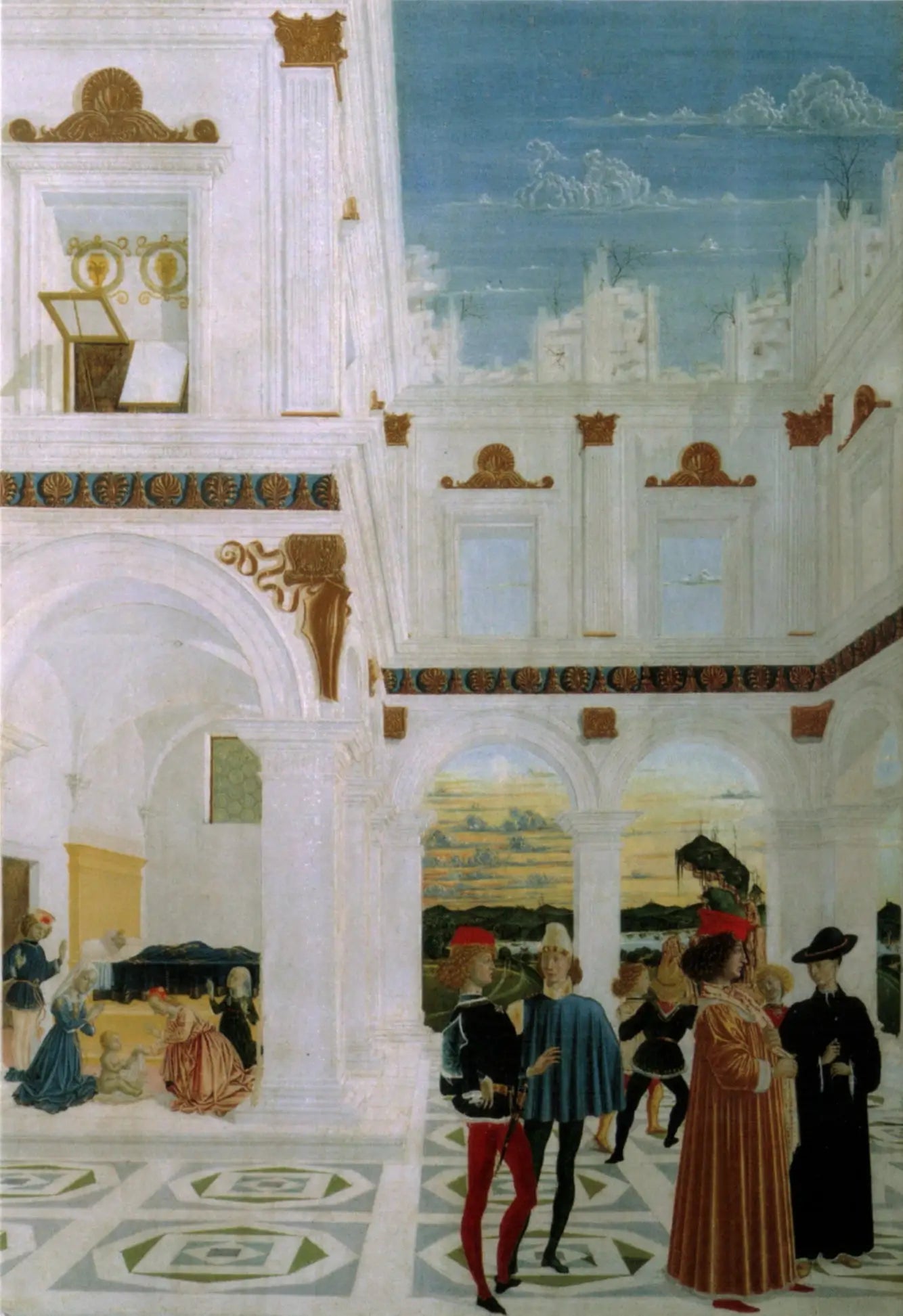Le Miracle de l'enfant mort-né - Pietro Perugino image 1 reproduction de peinture à l’huile