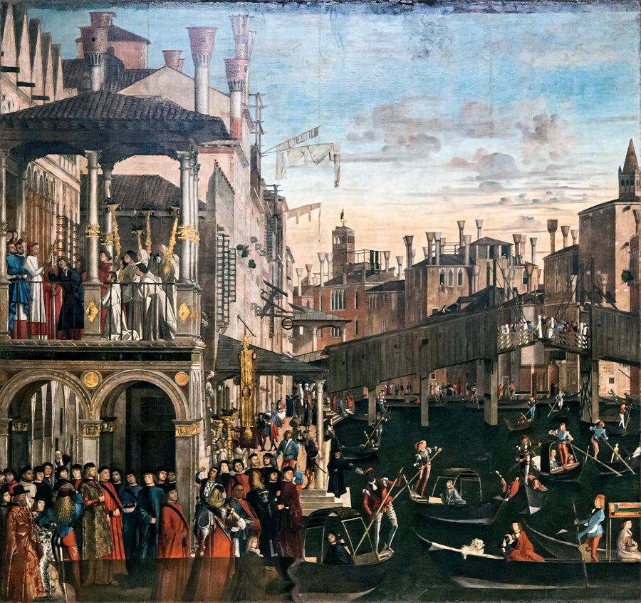 ปาฏิหาริย์ของอัครสาวกแห่งไม้กางเขนที่สะพาน Rialto - Vittore Carpaccio