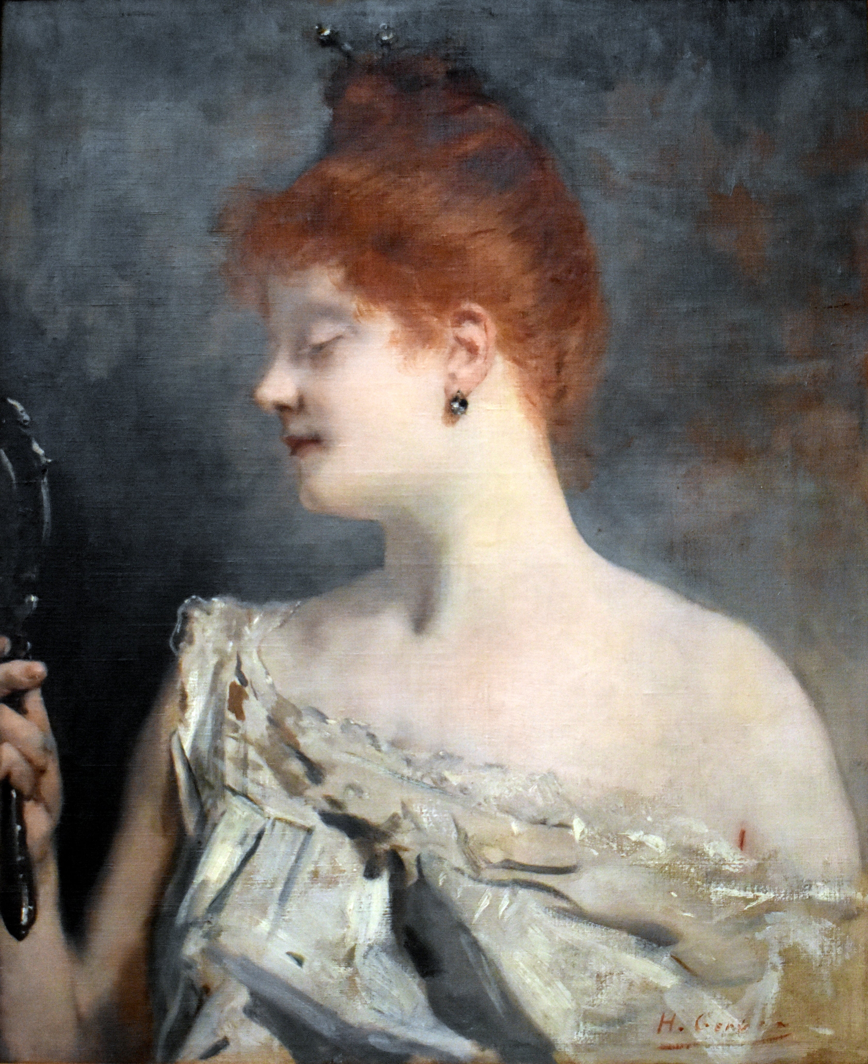 Le miroir - Henri Gervex image 1 reproduction artisanale de tableau