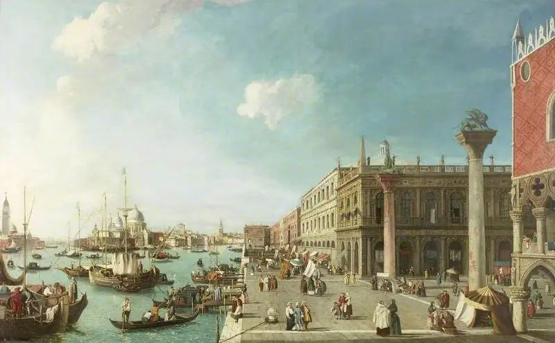 Le Molo, Venise, vue vers l'ouest - Canaletto image 1 copie de tableau peinte à la main