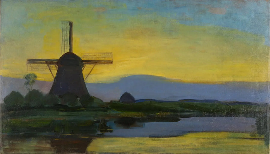โรงสีของ Oostzijdse ในตอนกลางคืน - Piet Mondrian