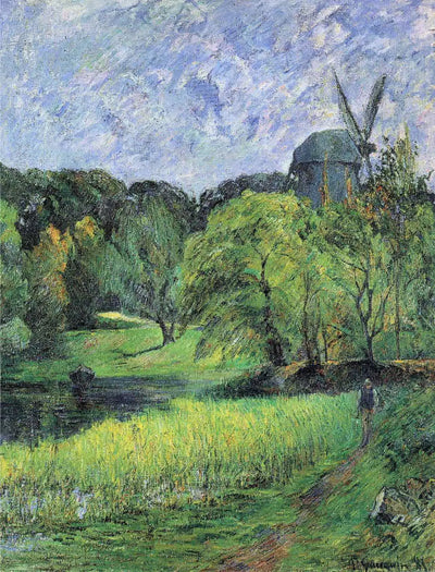Reproduction du tableau « Le Moulin de la Reine dans le parc Østervold - Paul Gauguin » par Alpha Reproduction en peinture à l’huile