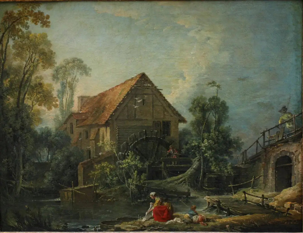 Le Moulin - François Boucher image 1 tableau peint à l’huile sur toile