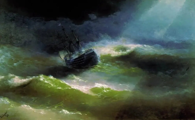 เรือ « Empress Maria » ในพายุ - Ivan Aïvazovski
