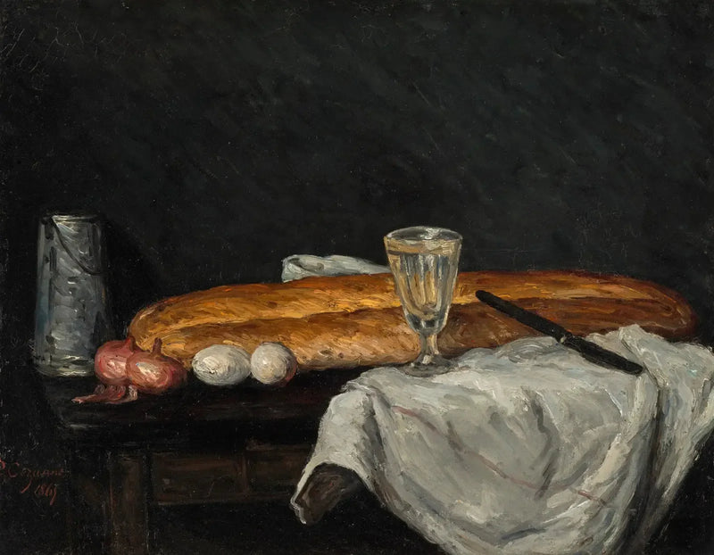 ขนมปังและไข่ - Paul Cézanne