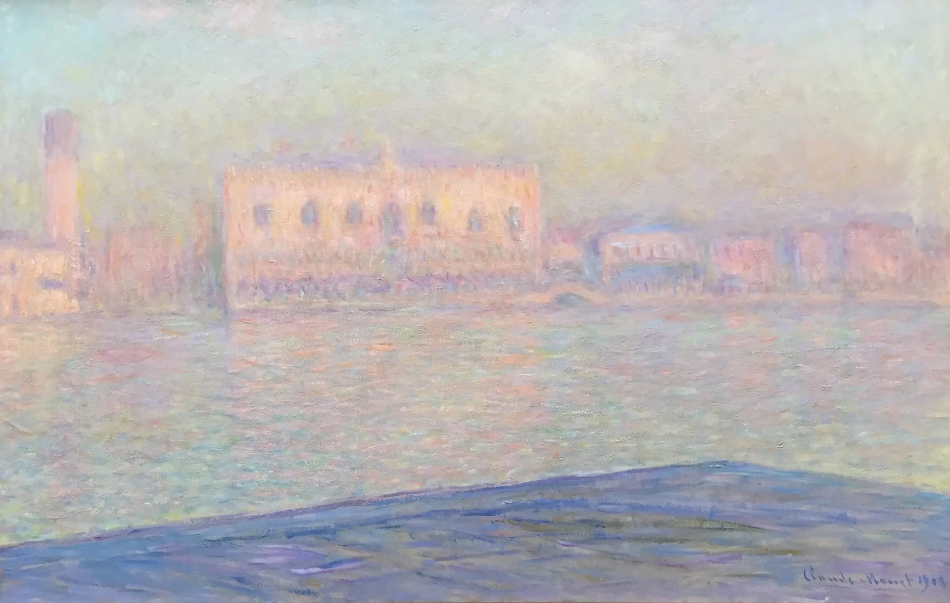 Le Palais Ducal vu de Saint-Georges Majeur - Claude Monet image 1 copie peinte à la main à l’huile