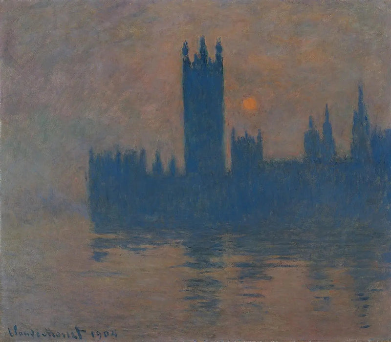 รัฐสภา, พระอาทิตย์ตก - Claude Monet