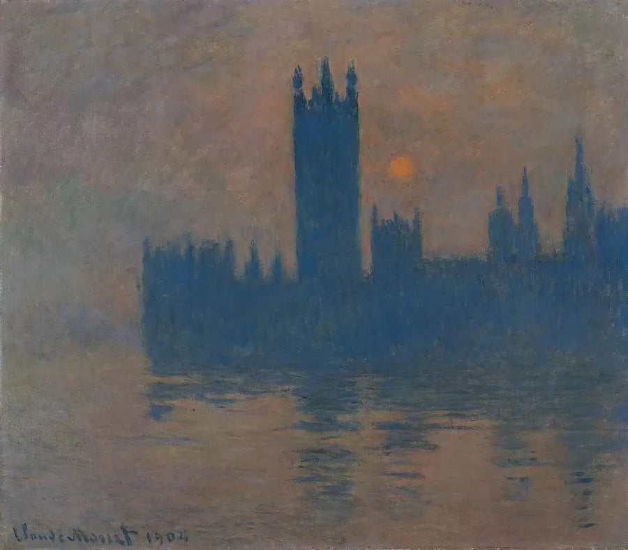 รัฐสภา, พระอาทิตย์ตก - Claude Monet