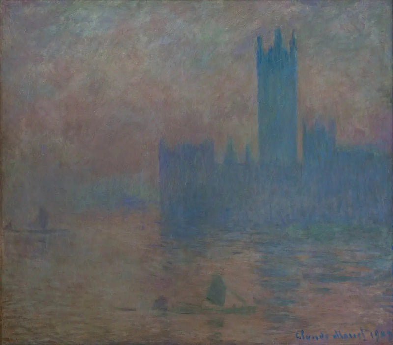 รัฐสภาลอนดอน, ผลของหมอก - Claude Monet