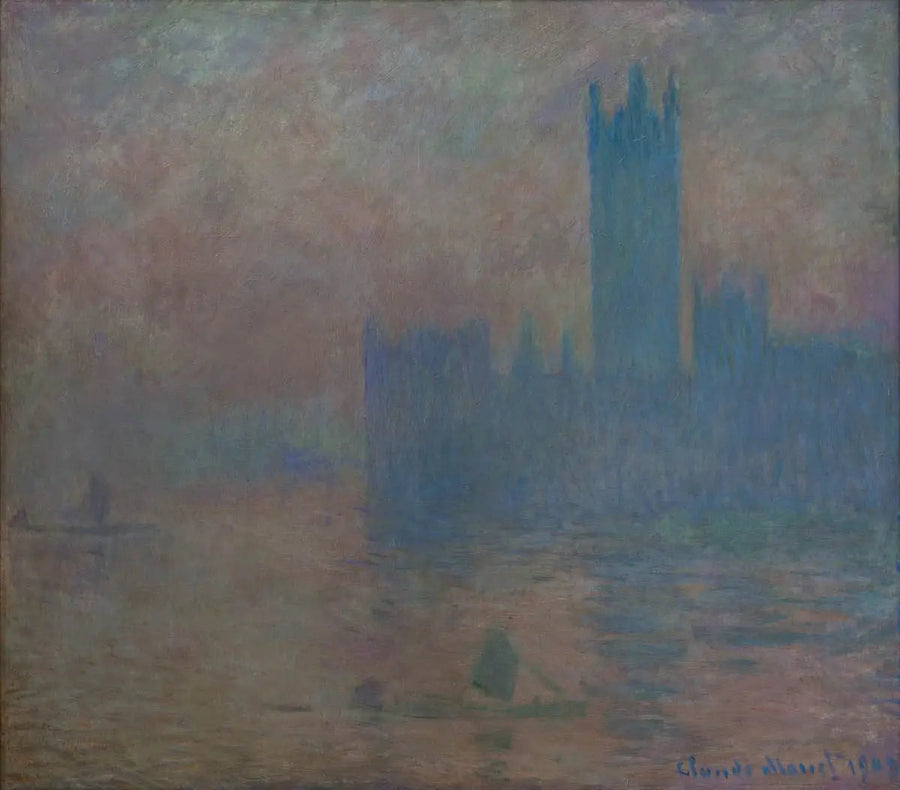 รัฐสภาลอนดอน, ผลของหมอก - Claude Monet