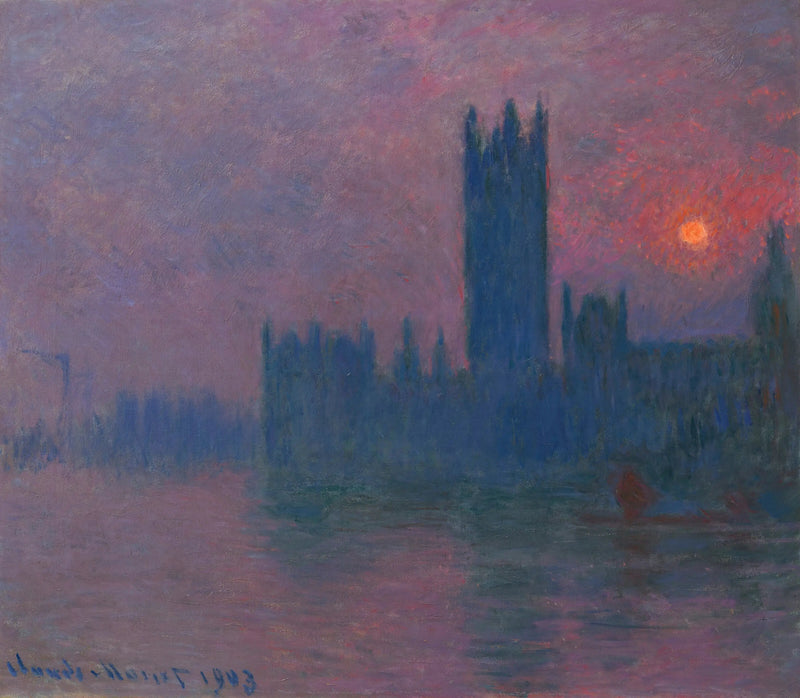 รัฐสภา พระอาทิตย์ตก - Claude Monet