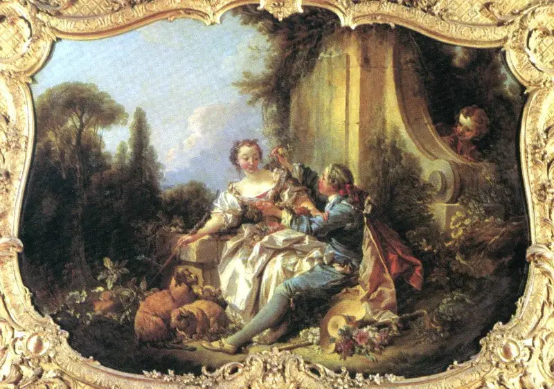 Le Pasteur galant - François Boucher image 1 tableau peint à l’huile sur toile