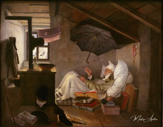 Le Pauvre Poète - Carl Spitzweg - Reproductions de tableaux et peintures haut de gamme