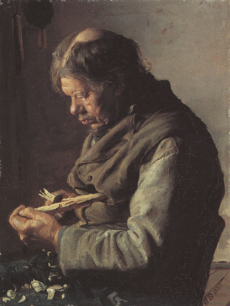 ชาวประมง Lars Gaihede สลักไม้เท้า - Anna Ancher