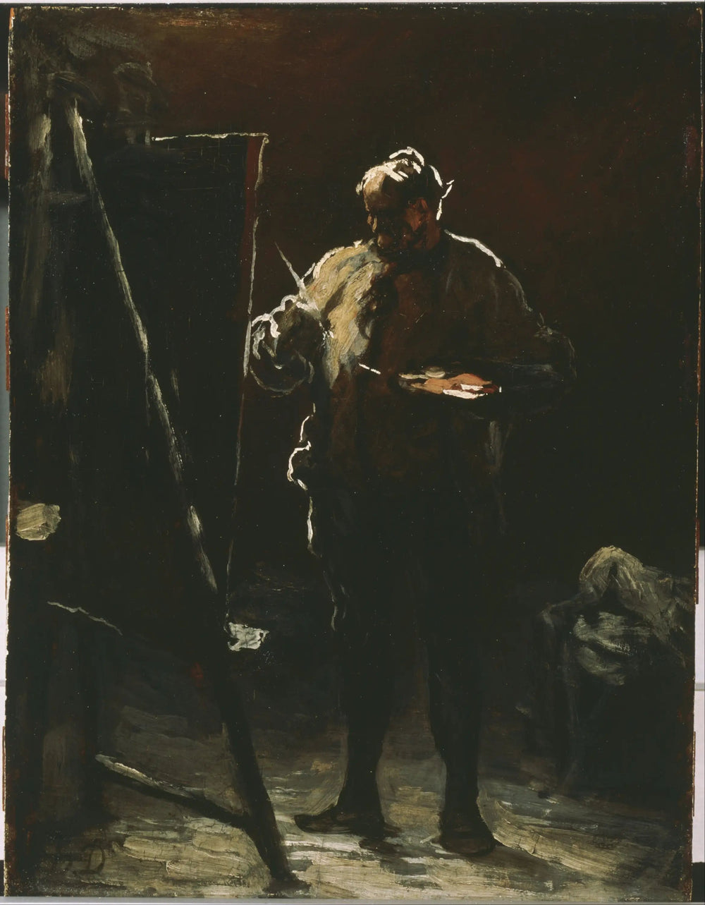 Le peintre à son chevalet - Honoré Daumier - Alpha Reproduction