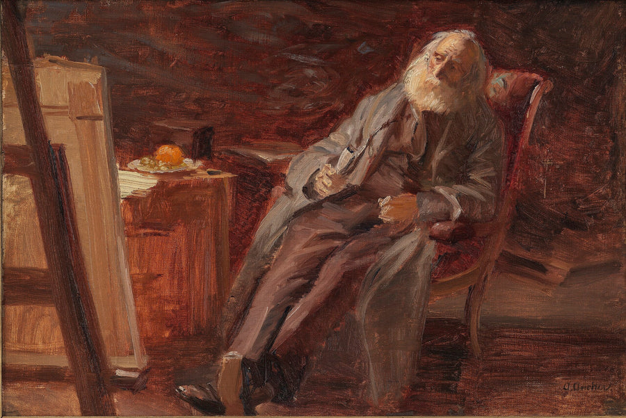 จิตรกร Vilhelm Kyhn สูบบุหรี่ - Anna Ancher