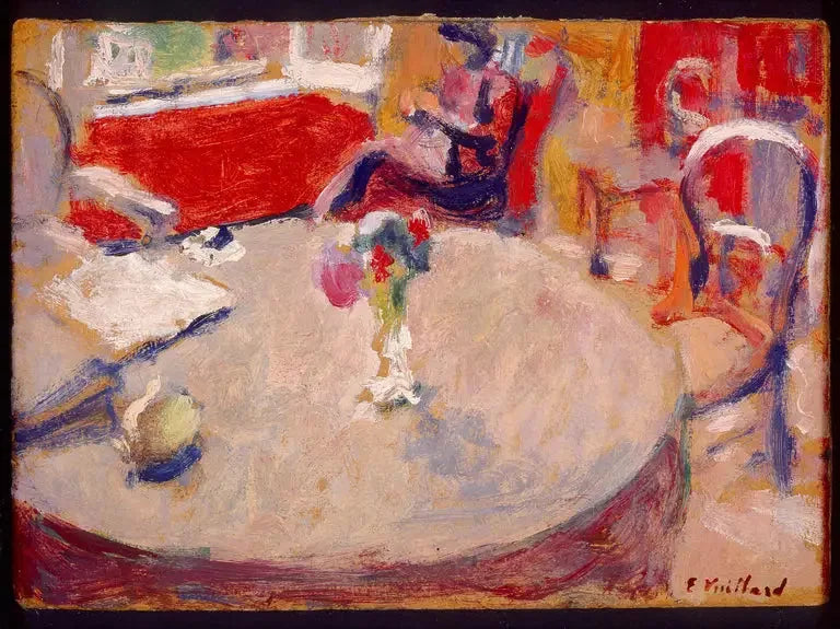 ช่อดอกไม้เล็กบนโต๊ะ - Édouard Vuillard