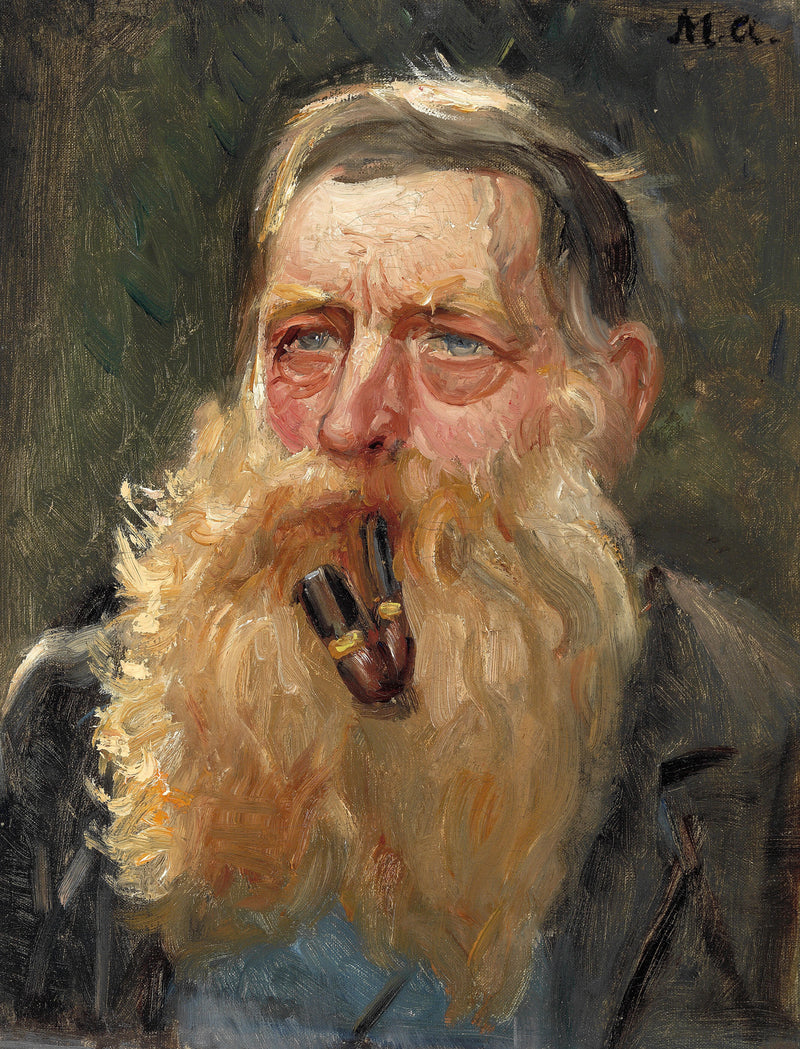 Le plongeur, M. Nielsen, fume la pipe. - Michael Peter Ancher