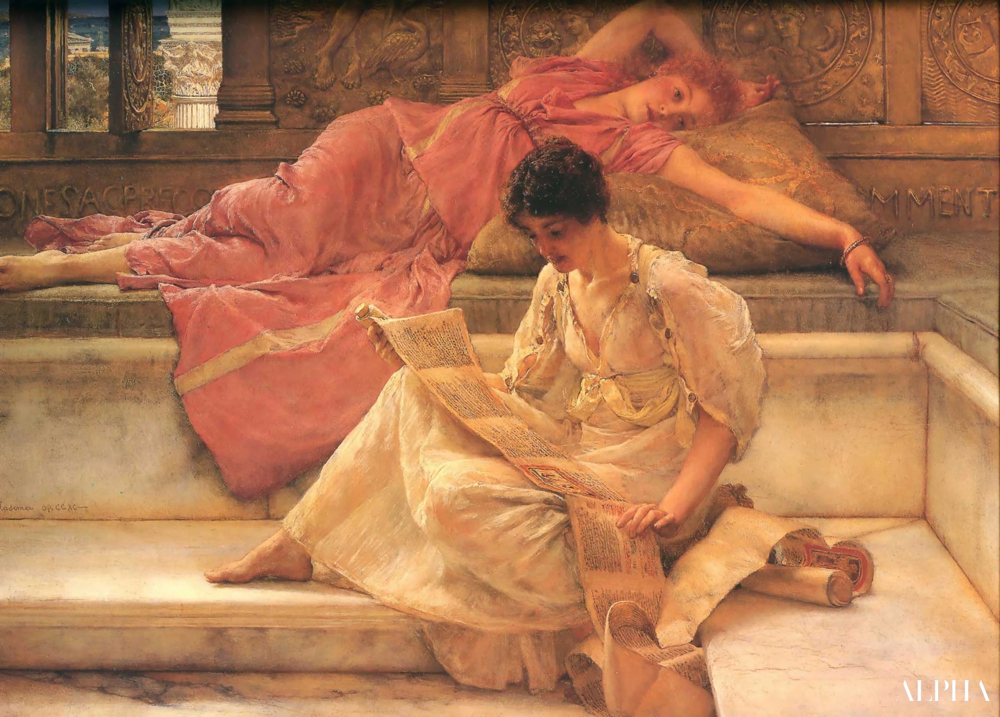 The Favorite Poet - Lawrence Alma-Tadema - High-end reproductions of paintings and artworks