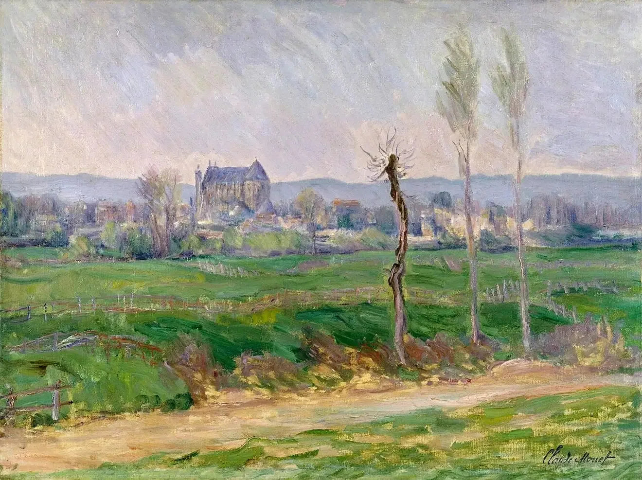 Le point de vue de Vernon - Claude Monet image 1 reproduction de peinture à l’huile