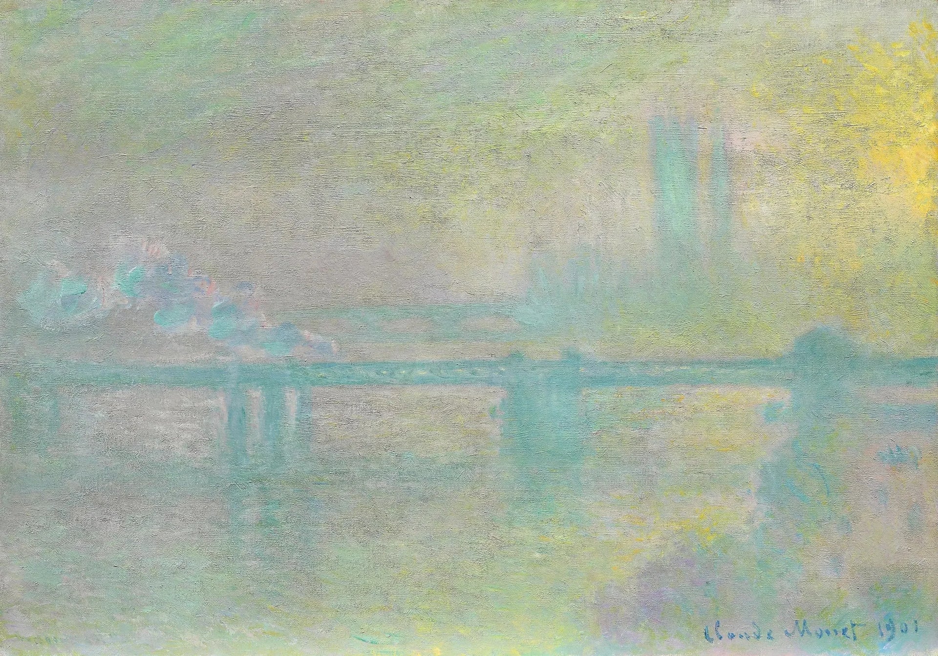 Le pont Charing Cross, Londres - Claude Monet image 1 tableau peint à l’huile sur toile