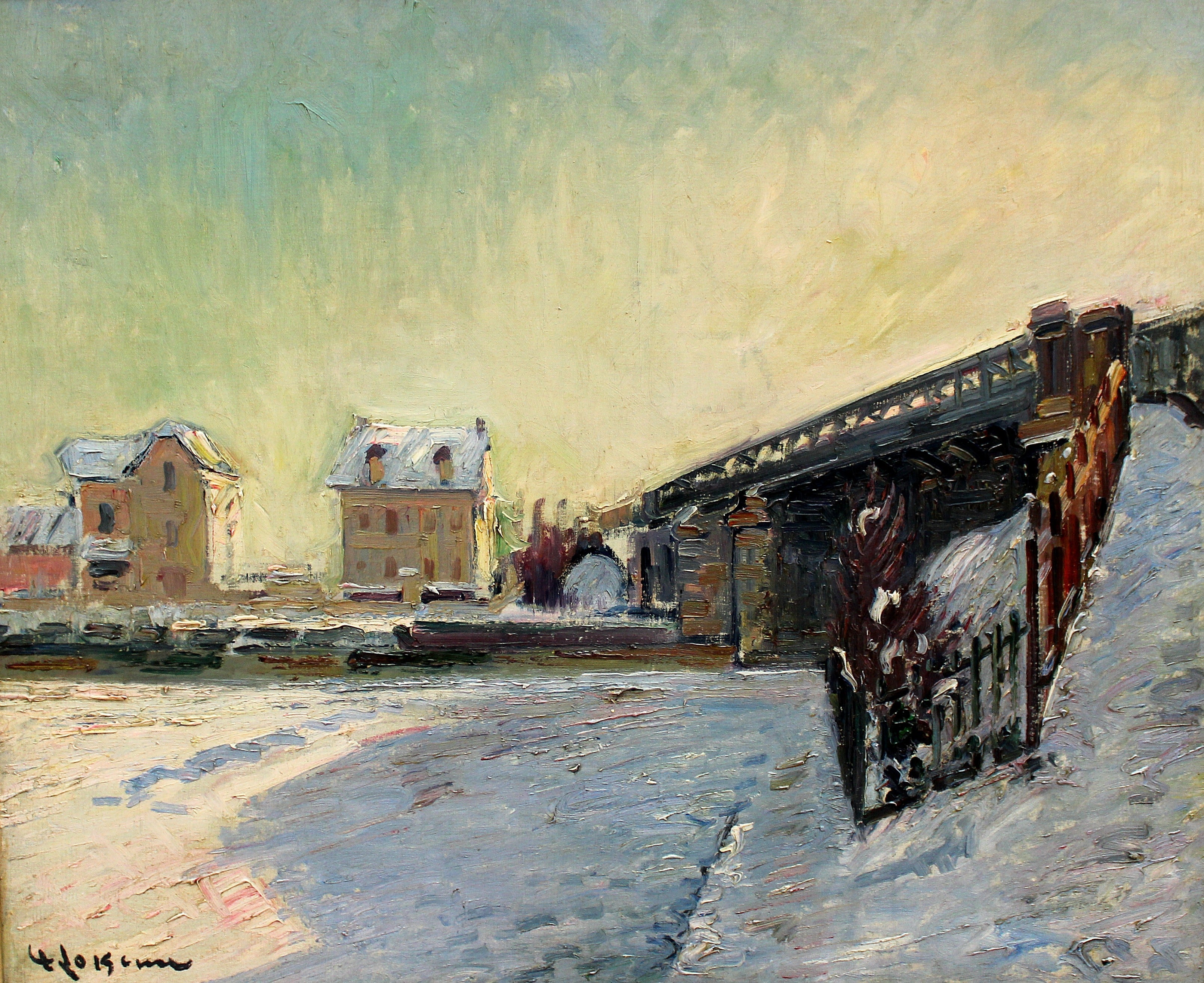 Le pont de Saint-Ouen - Gustave Loiseau - Alpha Reproduction