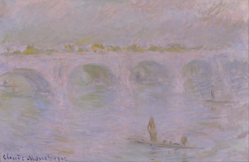 สะพานวอเตอร์ลูในลอนดอน - Claude Monet