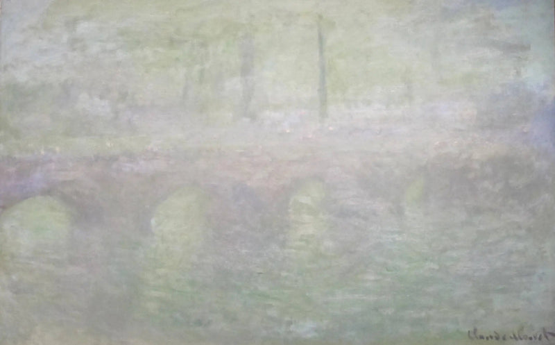 สะพานวอเตอร์ลู ที่ลอนดอน ในยามพลบค่ำ - Claude Monet