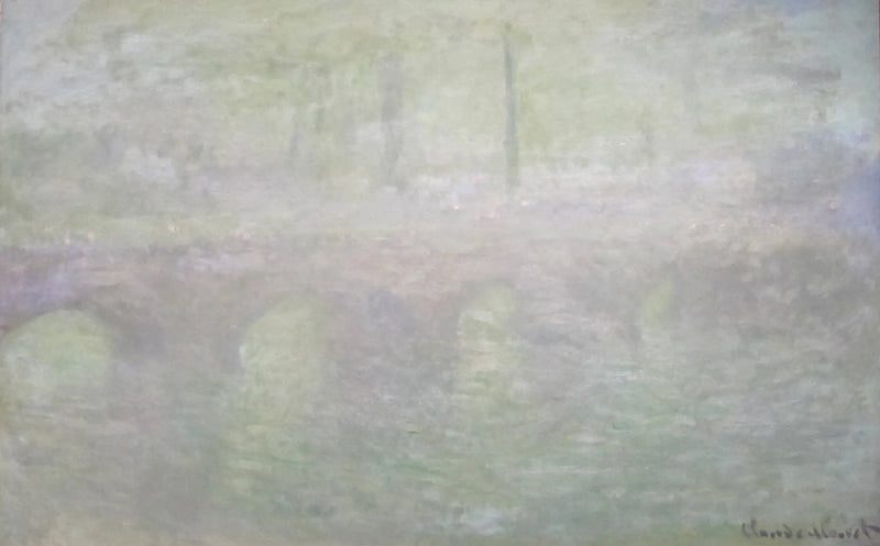 สะพานวอเตอร์ลู ที่ลอนดอน ในยามพลบค่ำ - Claude Monet