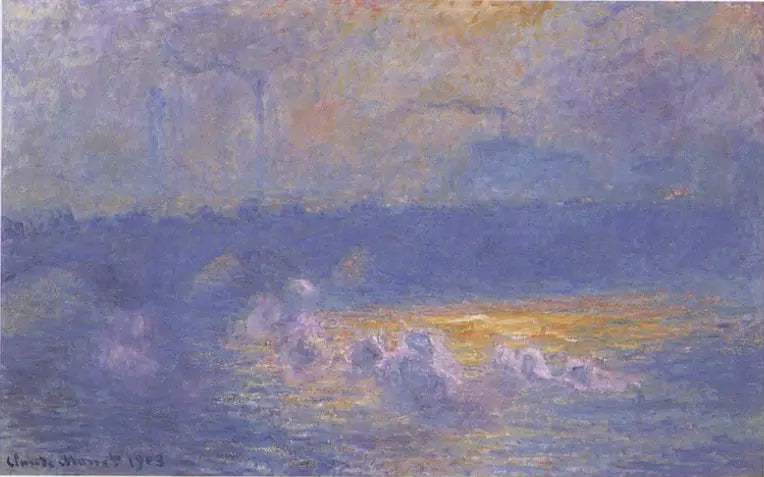สะพานวอเตอร์ลู, แสงแดดกับควัน - Claude Monet