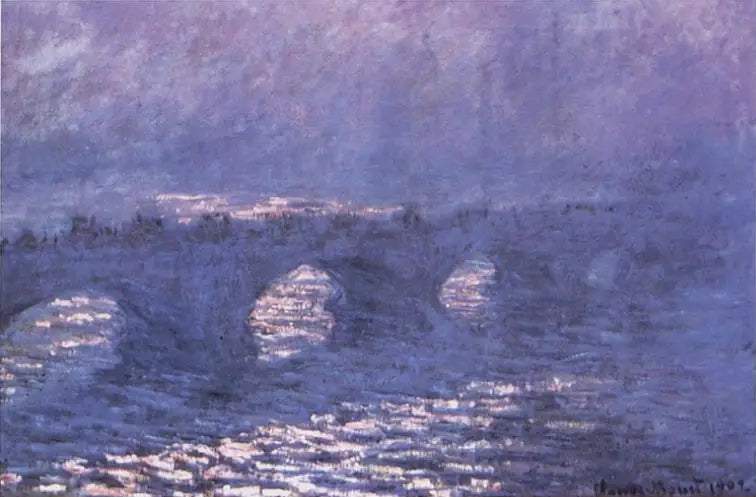 สะพานวอเตอร์ลู, แสงแดดในหมอก - Claude Monet