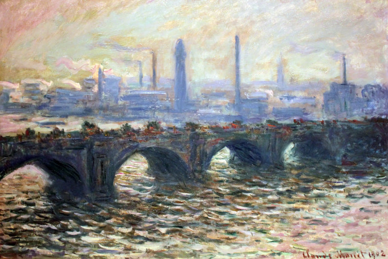 สะพานวอเตอร์ลู ยามเช้าหมอกจาง - Claude Monet