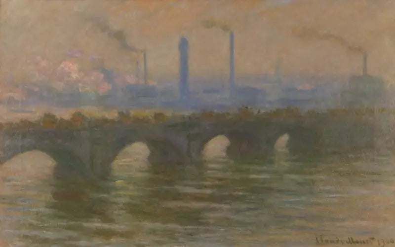 สะพานวอเตอร์ลู, อากาศครึ้มเมฆ - Claude Monet
