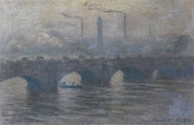 Reproduction du tableau « Le pont de Waterloo, temps gris - Claude Monet » par Alpha Reproduction en peinture à l’huile