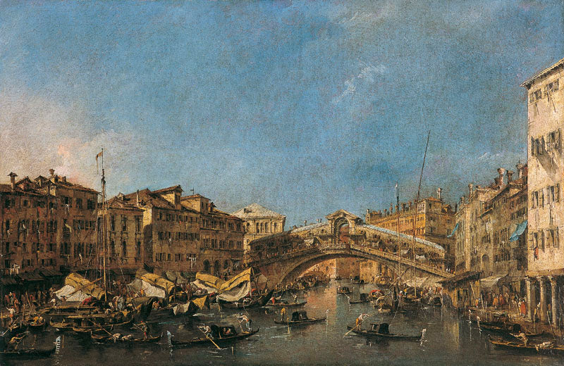Le Pont du Rialto à Venise - Francesco Guardi image 1 reproduction réalisée par Alpha Reproduction
