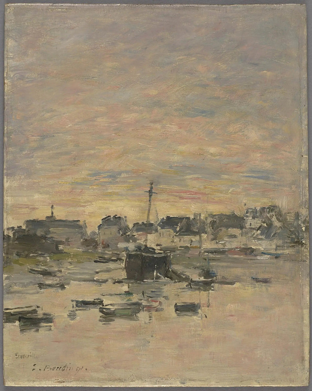 Le Port de Trouville - Eugène Boudin image 1 reproduction artisanale de tableau
