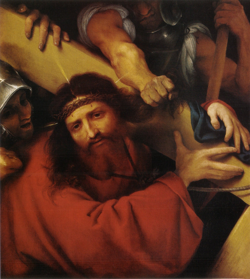 การแบกไม้กางเขน - Lorenzo Lotto