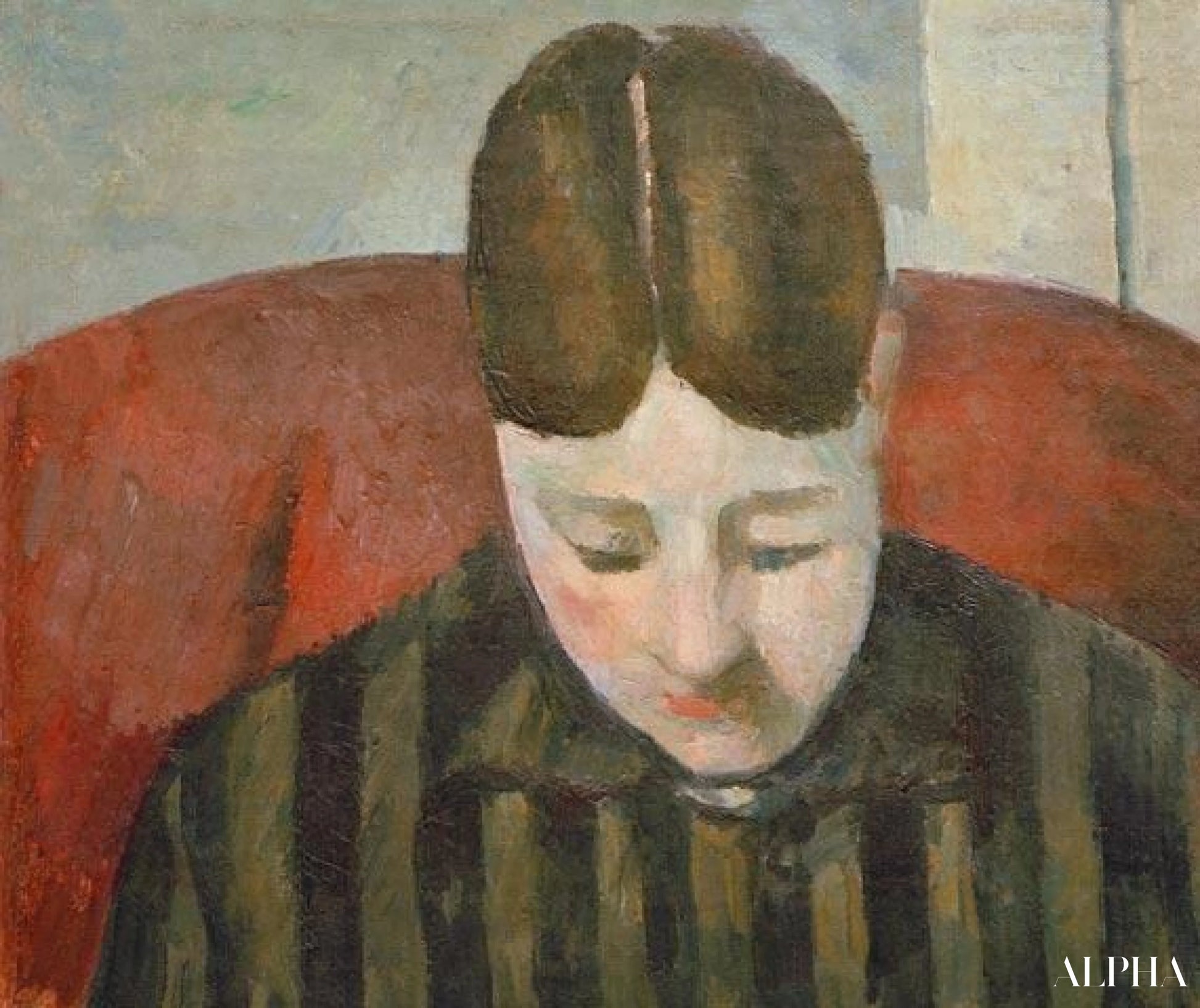 Le Portrait de Madame Cézanne - Paul Cézanne - Reproductions de tableaux et peintures haut de gamme